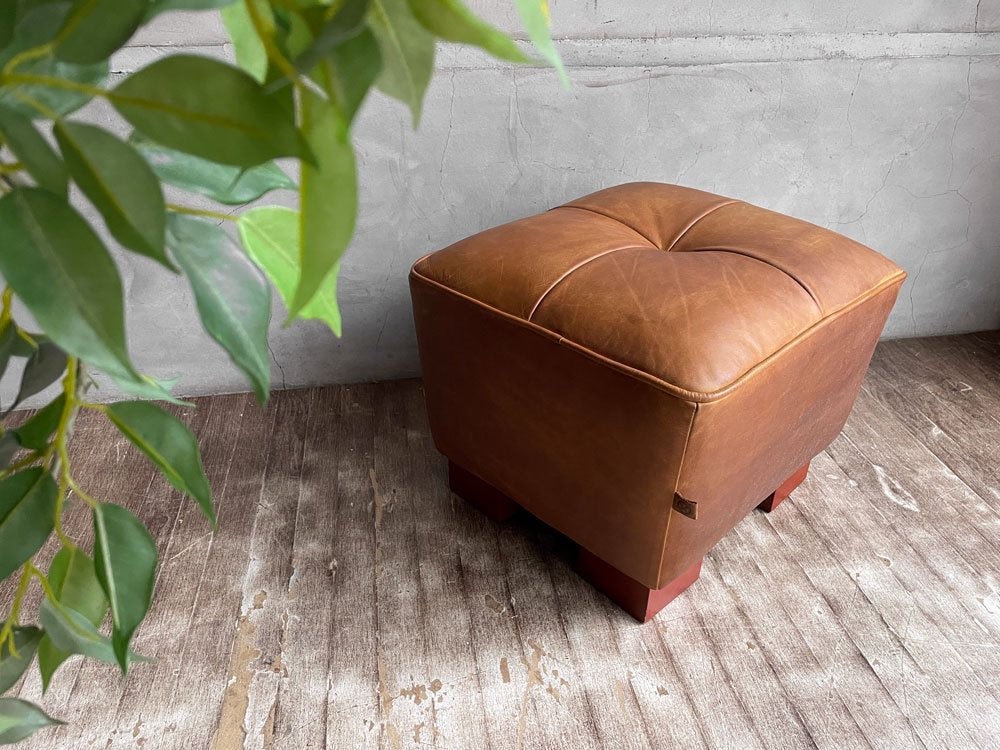 クラッシュゲート CRASH GATE タブレザーワークス tabu Leather Works オピアム OPIUM スツール オットマン Sサイズ オイルレザー カフェスタイル ♪