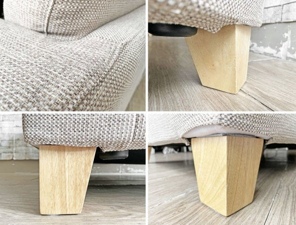 エヌディスタイル NDStyle マウント MOUNT カバーリング 2人掛け ボックスソファ ベージュ系 ファブリック 参考定価¥83,200-以上 ●