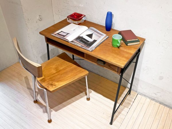 ビービーファニシング B.B FURNISHING ザガシリーズ ZAGA Series デスク パソコンデスク 桐材 天然木 スチール マットブラック ビンテージスタイル★