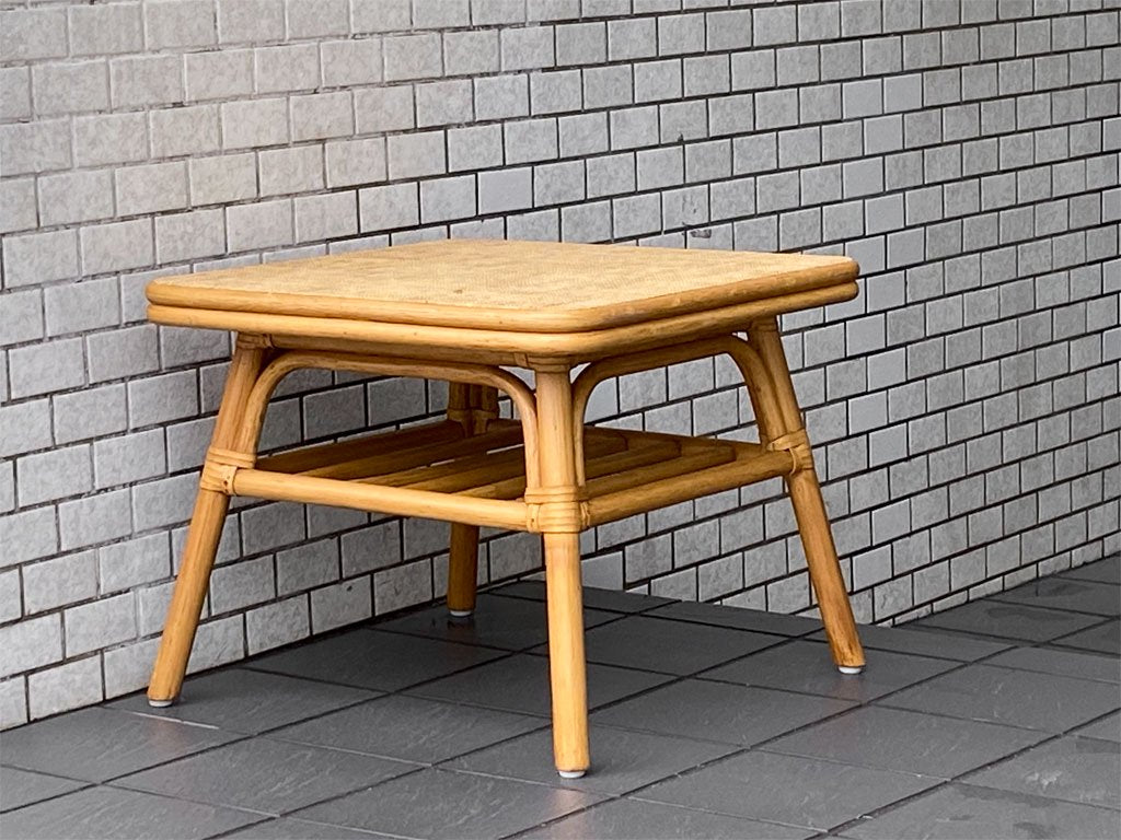 ビンテージ Vintage ラタン コーヒーテーブル ローテーブル 籐家具