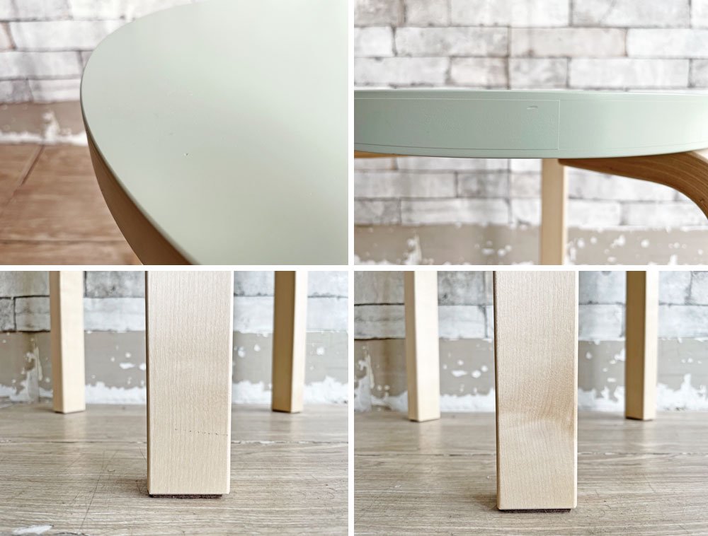 アルテック artek スツール60 Stool60 グリーンラッカー パイミオカラー 3本脚 Lレッグ アルヴァ・アアルト スタッキング 北欧家具 ●