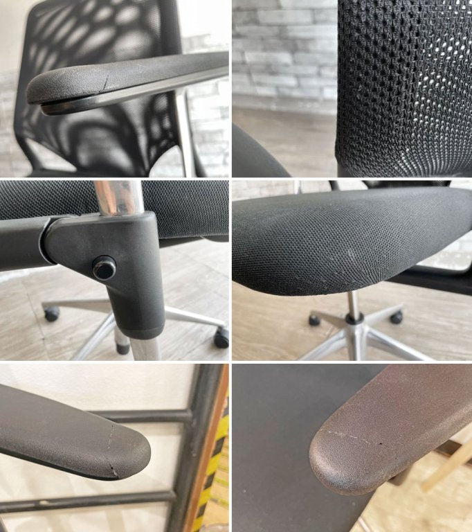 ヴィトラ Vitra メダ2 Meda? オフィスチェア デスクチェア ワークチェア アームレス ブラック アルベルト・メダ スイス 現状品 ●