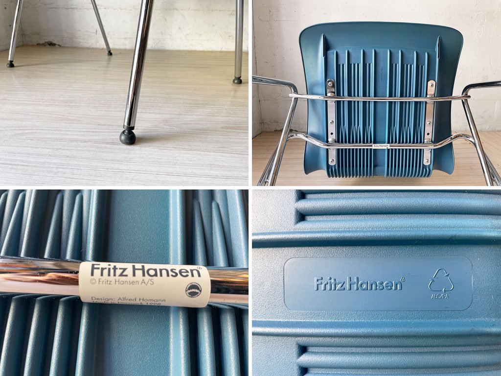 フリッツハンセン Fritz Hansen アンサンブル ENSEMBLE B10 スタッキングチェア ダイニングチェア アームレス グレー アルフレッド・ホーマン Alfred Homann ★
