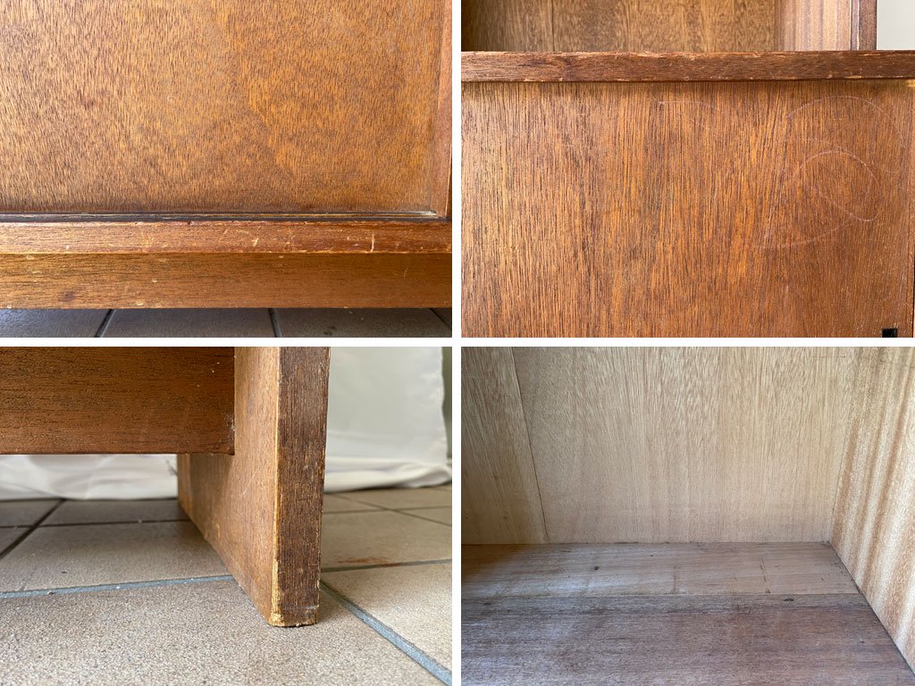 ジャパンビンテージ Japan vintage キャビネット カップボード 食器棚 本棚 オープンシェルフ 北欧スタイル ◇