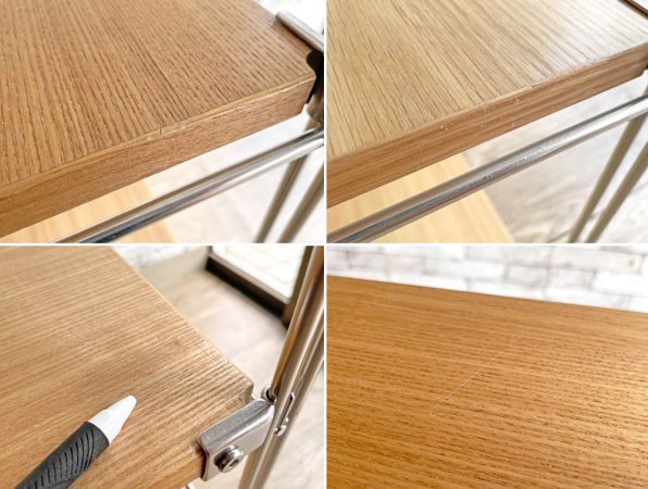 無印良品 MUJI ステンレスユニットシェルフ 1列5段 オーク材 オープンシェルフ 本棚 飾り棚 収納棚 H175.5cm 定価¥29,900- ●