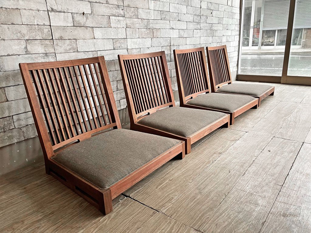 タイム&スタイル TIME&STYLE リクジャパニーズチェア Liku Japanese chair アームレス 座椅子 ウォールナット材 2脚セット B ●