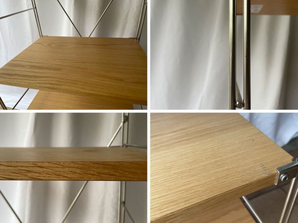 無印良品 MUJI ステンレスユニットシェルフ オーク材 オープンラック ナチュラル W56cm ◇