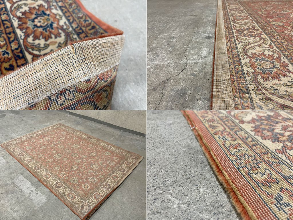 ペルシャ柄 ラグ カーペット 絨毯 172×242cm アンティークスタイル ジオメトリックデザイン 〓