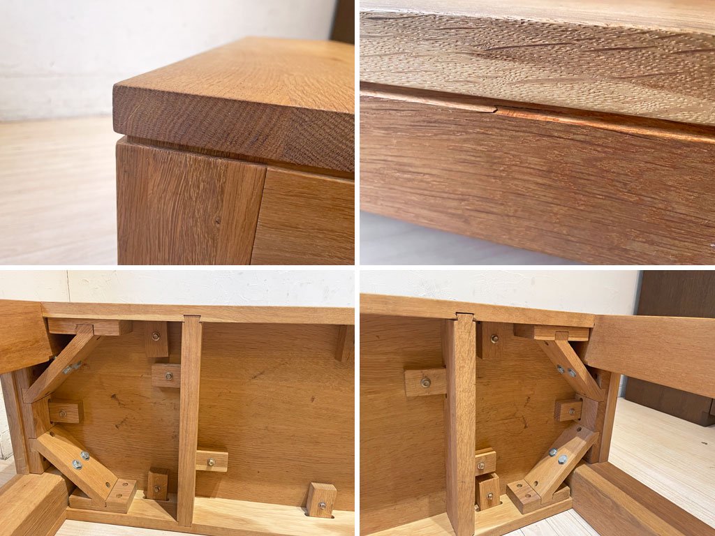 アクタス ACTUS ピュア PURE オーク無垢材 ベンチ BENCH W130 クラフト 廃盤希少 ★