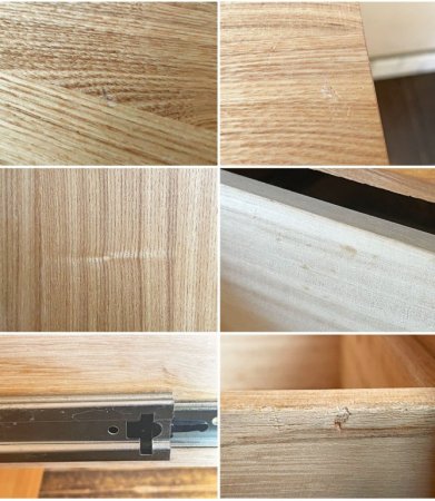 無印良品 MUJI スリムチェスト タモ材 4ドロワー W48cm ナチュラル 廃番 ◎