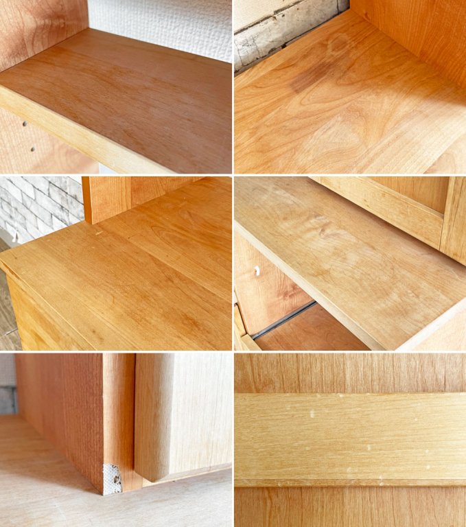 モモナチュラル MOMO Natural ヴィボ VIBO キッチンボード KD BOARD カップボード 食器棚 アルダー材 W90.5 cm ●