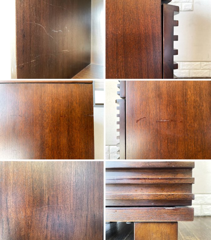 エーフラット a.flat ルーバー Louver cabinet v02 425L ローキャビネット 右開き扉 脚付 H86cm アジアンリゾートスタイル 定価¥78,551- ◎