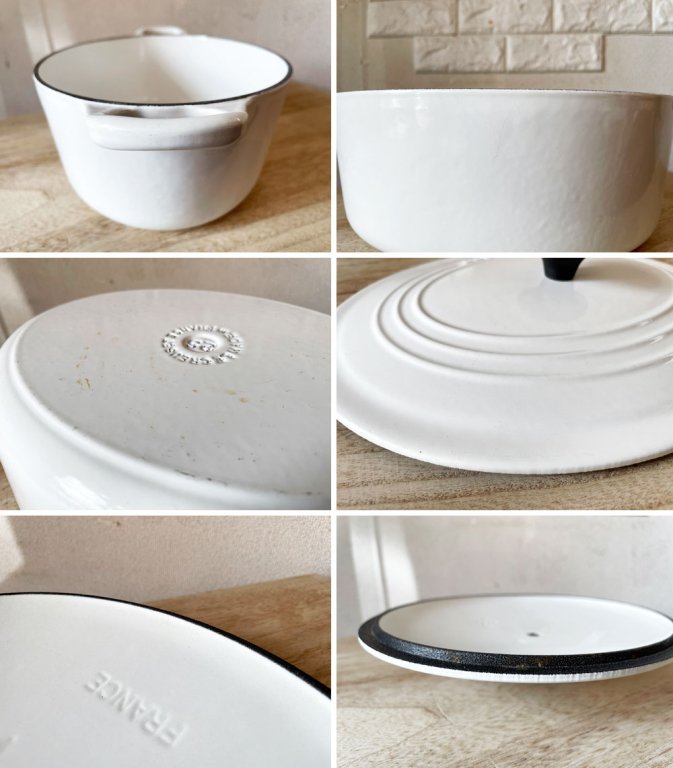 ルクルーゼ LE CREUSET ココットオーバル 25cm ホワイト 両手鍋 鋳物 フランス ◎