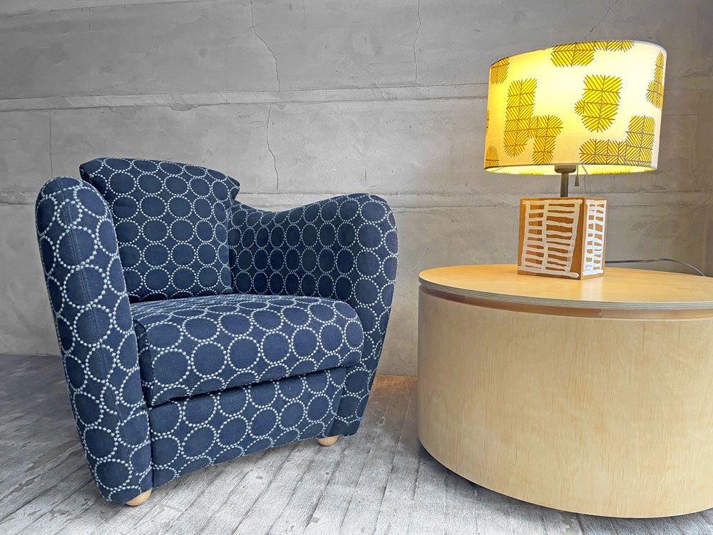 イデー IDEE×ミナペルホネン mina perhonen ミニミラーアームチェア MINI MILLER ARM CHAIR シングルソファ ブルー×タンバリン 限定品 ♪