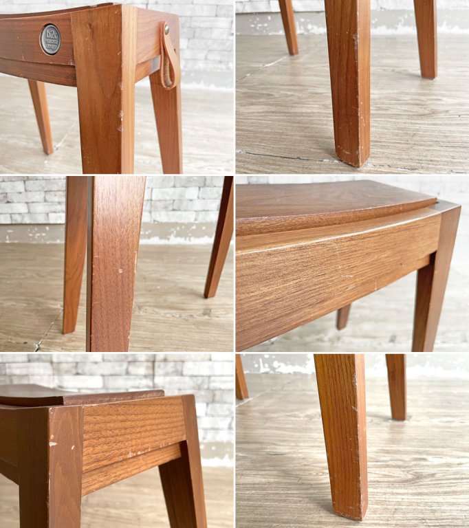 サラサデザイン sarasa design b2c スタッキング スツール ウォールナット材 吊り革 定価¥30,800- ●