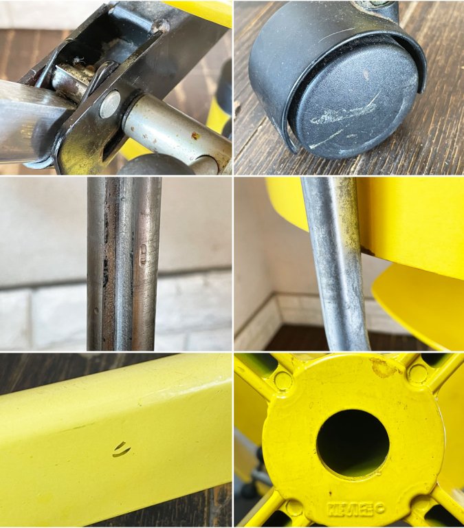 Kettel&Villadsen ビンテージ ケヴィチェア KEVI キャスターベース 4本脚 イエロー ヨルゲン ラスムセン 北欧 デンマーク ◎