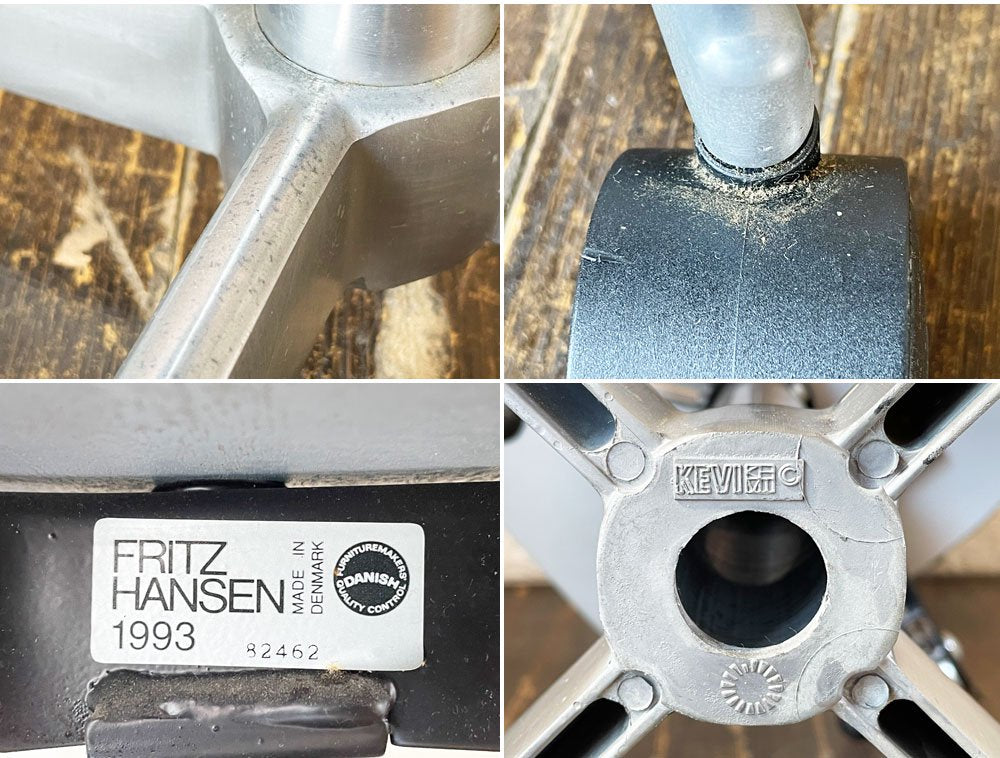 フリッツハンセン Fritz Hansen ケヴィチェア KEVI ミニサイズ キャスターベース 4本脚 グレー ヨルゲン ラスムセン 1993年製 デンマーク 希少 ◎