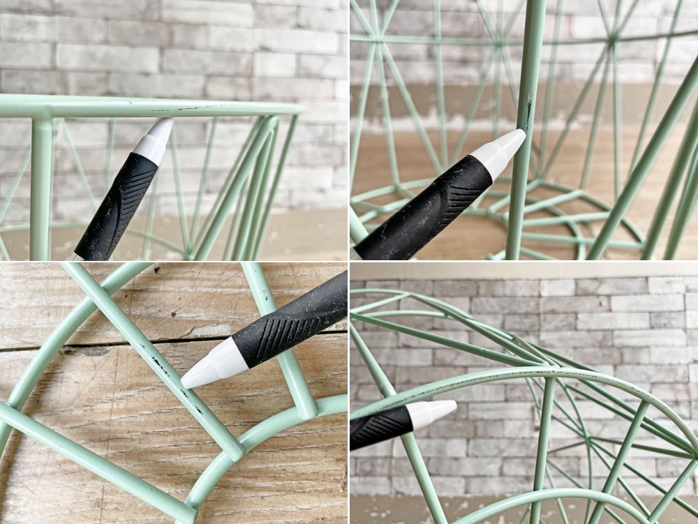 ファームリビング ferm LIVING ワイヤーバスケット カゴ ランドリーバスケット ラウンド Φ60cm Lサイズ ミントカラー デンマーク 北欧デザイン ●
