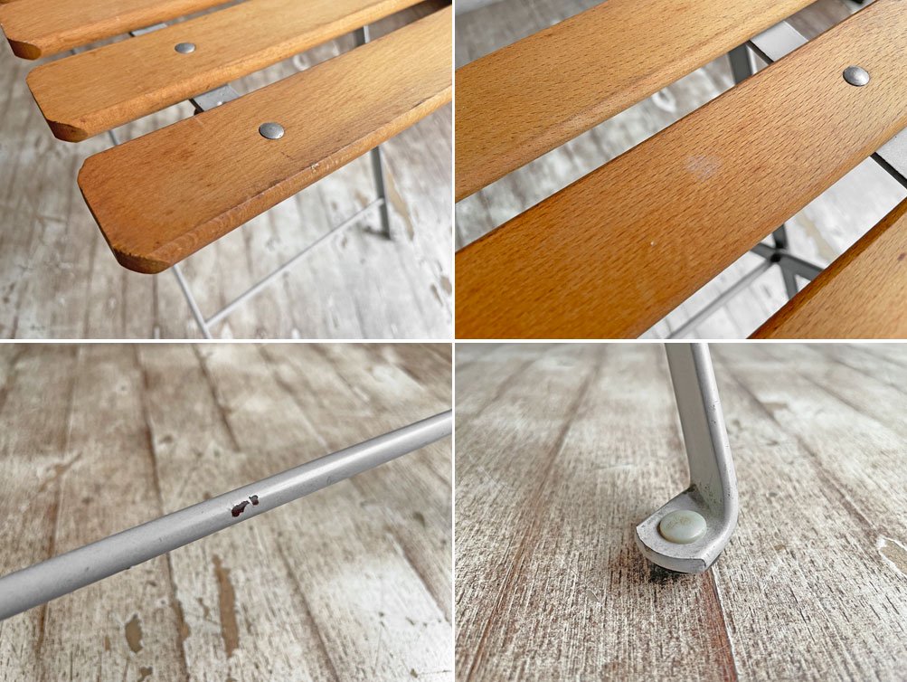 フェルモブ Fermob ビストロ Bistro ガーデンチェア フォールディングチェア 折りたたみ グレー ビーチ材 エドゥアルド・ルクレルク フランス B ♪