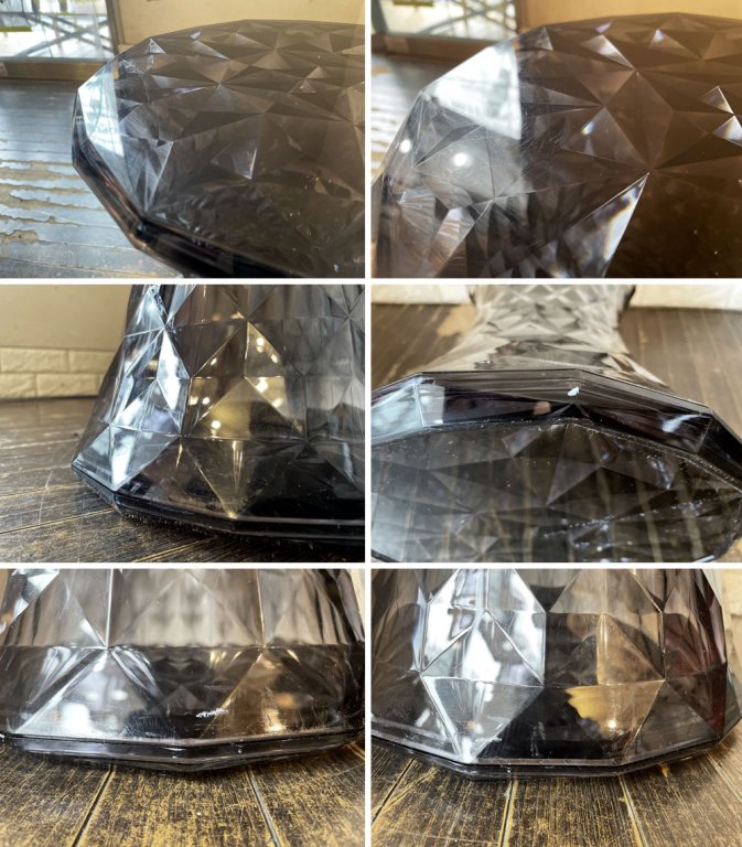 カルテル Kartell ストーン STONE スモーク スツール サイドテーブル Φ30cm マルセル・ワンダース Marcel Wanders イタリア 定価¥40,500- ◎