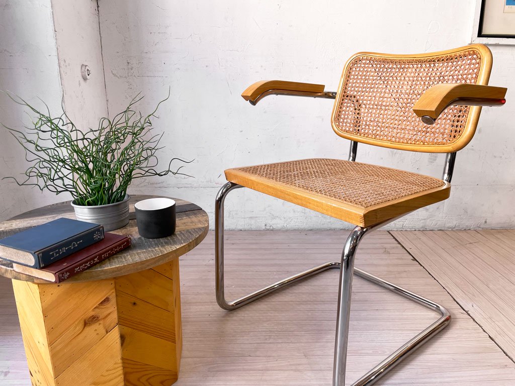 ノル Knoll ブロイヤーコレクション チェスカ Cesca アームチェア ライトビーチ マルセル・ブロイヤー Marcel L Breue 正規品 ★