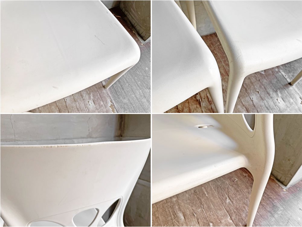 カリガリス Calligaris ネオンチェア NEON Chair スタッキングチェア 2脚セット ホワイト カフェスタイル 軽量 イタリア モダンデザイン ♪
