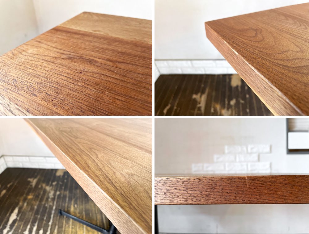 グリニッチ greeniche カフェテーブル Cafe Table 900×700 ウォールナット材 Xレッグ ブラック 北欧スタイル 定価¥77,000- ◎