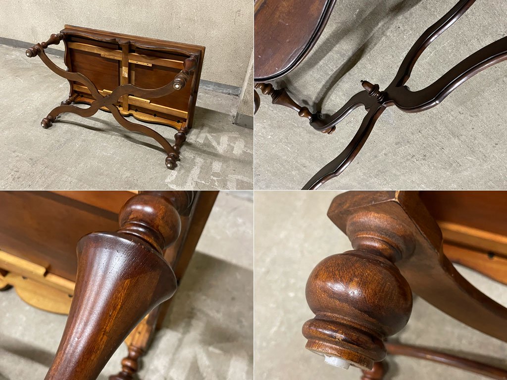 ヨーロピアンクラシカルデザイン European Classical エクステンション コーヒーテーブル センターテーブル 伸長式 英国家具 〓