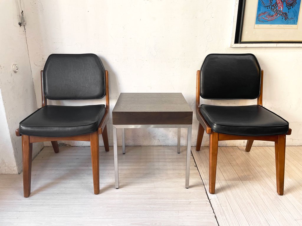 アクメファニチャー ACME Furniture シエラチェア SIERRA CHAIR ダイニングチェア ビニールレザーシート ブラック アメリカンビンテージスタイル 定価¥26,400- B ★