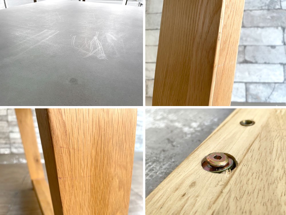 カーサヒルズ CASA HILS メリディアン MERIDIAN ダイニングテーブル w180cm コンクリート天板 廃番 参考定価125,000円 ●