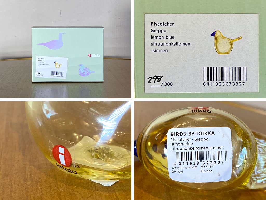 イッタラ iittala Birds by Toikka シエッポ Sieppo レモンxブルー Tokyoエディション 298/300 2021 オイバ・トイッカ イッタラバード 箱付 ■