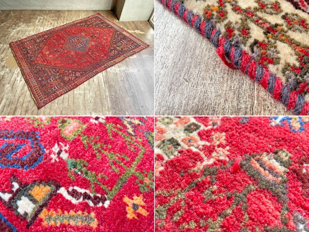 シラーズ カシュガイ族 トライバルラグ キリムラグ 155×104 中目黒Layout取扱い イラン ♪
