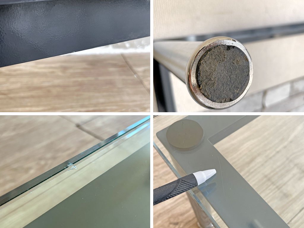 カッシーナ Cassina LC10-P ローテーブル センターテーブル コーヒーテーブル W120cm ガラス ル・コルビジェ シャルロットペリアン ピエールジャンヌレ 定価¥396,000- ●