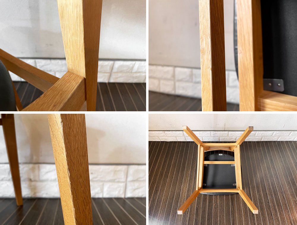 トラックファニチャー TRUCK FURNITURE トーチチェア TORCH CHAIR ダイニングチェア レザーシート ブラック オーク材 定価¥60,500- A ◎