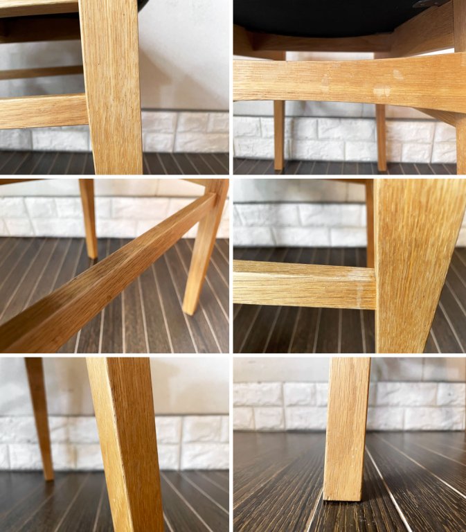 トラックファニチャー TRUCK FURNITURE トーチチェア TORCH CHAIR ダイニングチェア レザーシート ブラック オーク材 定価¥60,500- B ◎