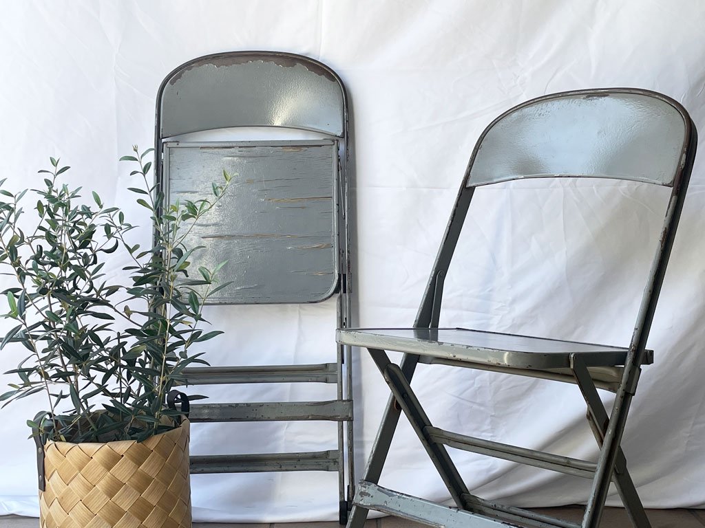 クラリン CLARIN フォールディングチェア ビンテージ ウッドシート 折畳 USA 米国 希少 A ◇