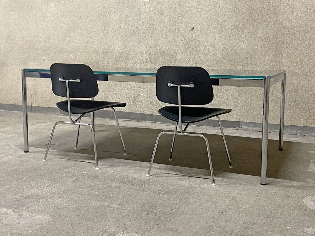 ユーエスエム モジュラーファニチャー USMハラー テーブル USM Haller Table ガラストップテーブル デスクテーブル 200cm オーダーサイズ 〓