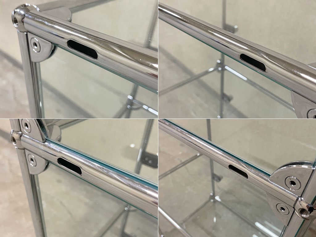 ユーエスエムハラー USM Haller モジュラーファニチャー Modular Furniture ハラーシステム ガラスキャビネット 1列3段 クリアガラス 〓