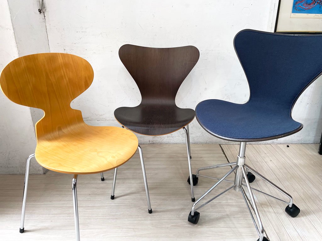 フリッツハンセン Fritz Hansen アントチェア 4本脚 ナチュラル ラッカー仕上げ アルネ・ヤコブセン 北欧家具 2004年製 ★