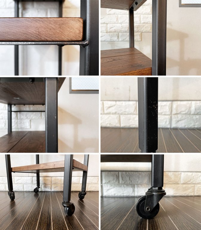 アクメファニチャー ACME Furniture グランビュー GRANDVIEW ワゴン 3段 ハックベリー×アイアン キャスター付 インダストリアル 定価¥44,000- 廃番 ◎