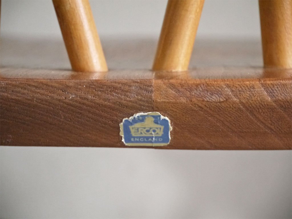 アーコール Ercol クロスバックチェア エックスバック ラティスドチェア エルム材 UKビンテージ Vintage 英国家具 ■