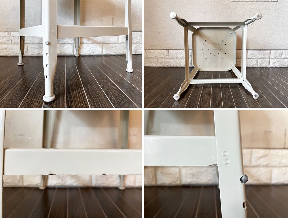 リオン LYON ファクトリースツール FACTORY STOOL Sサイズ プッティーホワイト Putty white プレスウッドシート インダストリアル P.F.S取扱 廃番 A ◎