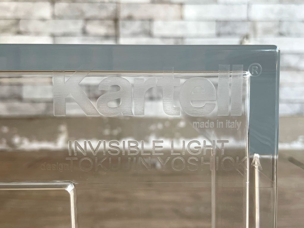 カルテル Kartell インビジブル INVISIBLE スクエア ローテーブル クリスタル Cristal クリア W100cm イタリア モダン 吉岡徳仁 定価¥152,100- ●