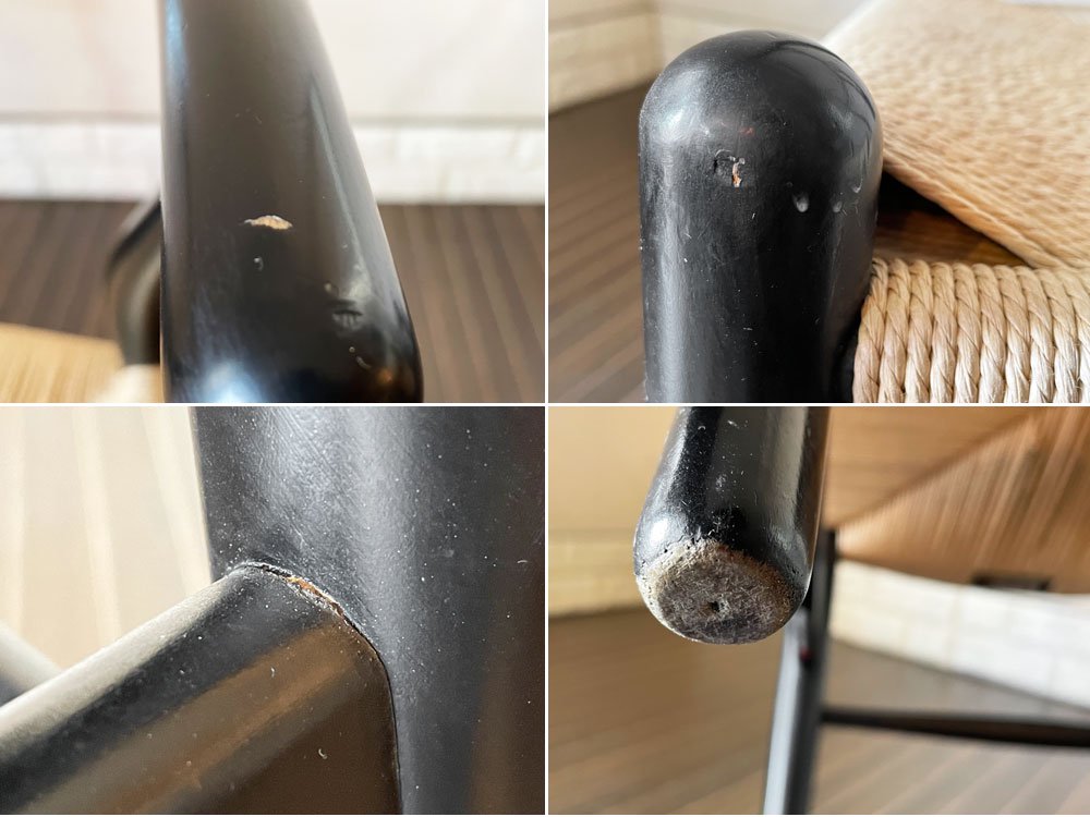 カールハンセン&サン Carl Hansen & son Yチェア CH24 ブラックラッカー ペーパーコード張替済 ハンス・J・ウェグナー mobilia取扱 北欧 ビンテージ A ◎