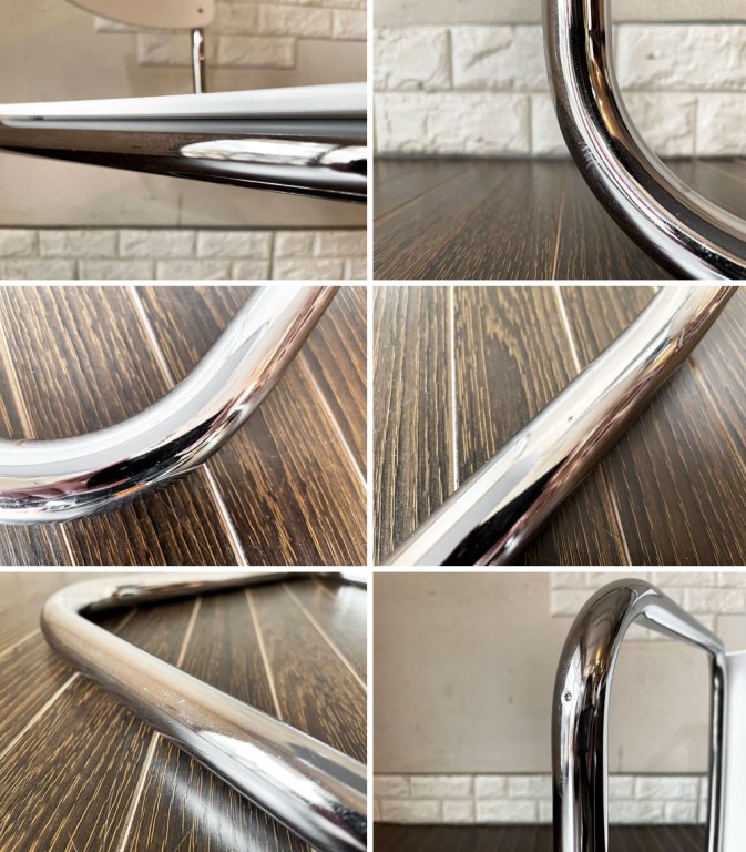 トーネット THONET バウハウス BAUHAUS S43 サイドチェア カンティレバー ホワイトラッカー マルト・スタム Mart Stam 参考定価¥74,690- A ◎