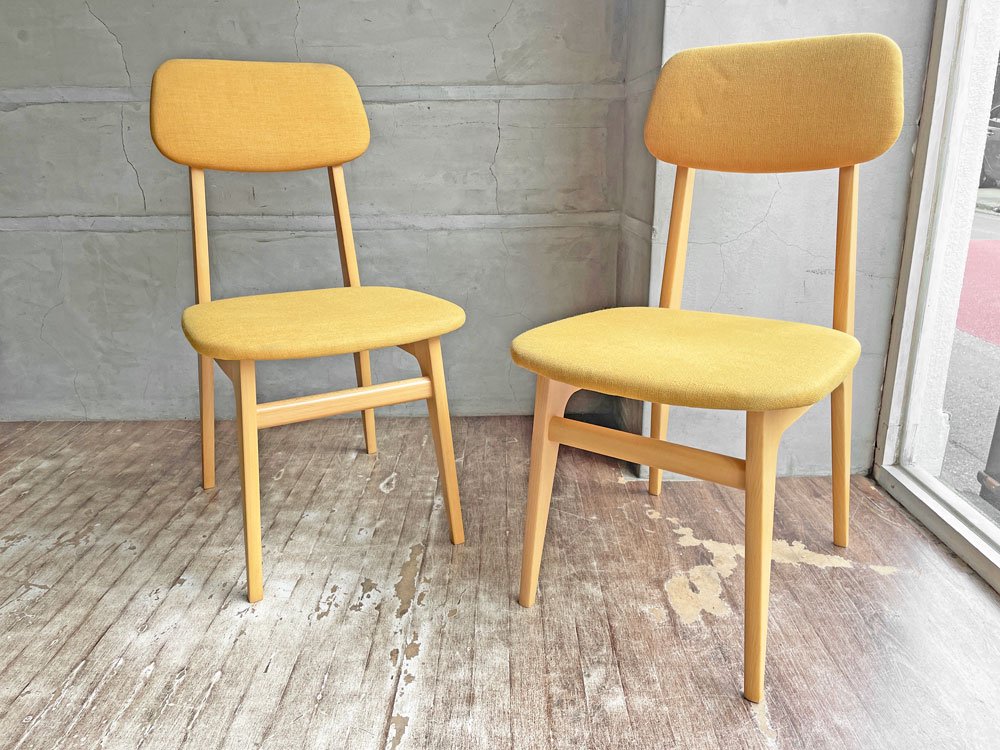 イデー IDEE ルーミス LOOMIS ダイニングチェア ナチュラル イエロー 受注生産品 定価\37,400- B♪