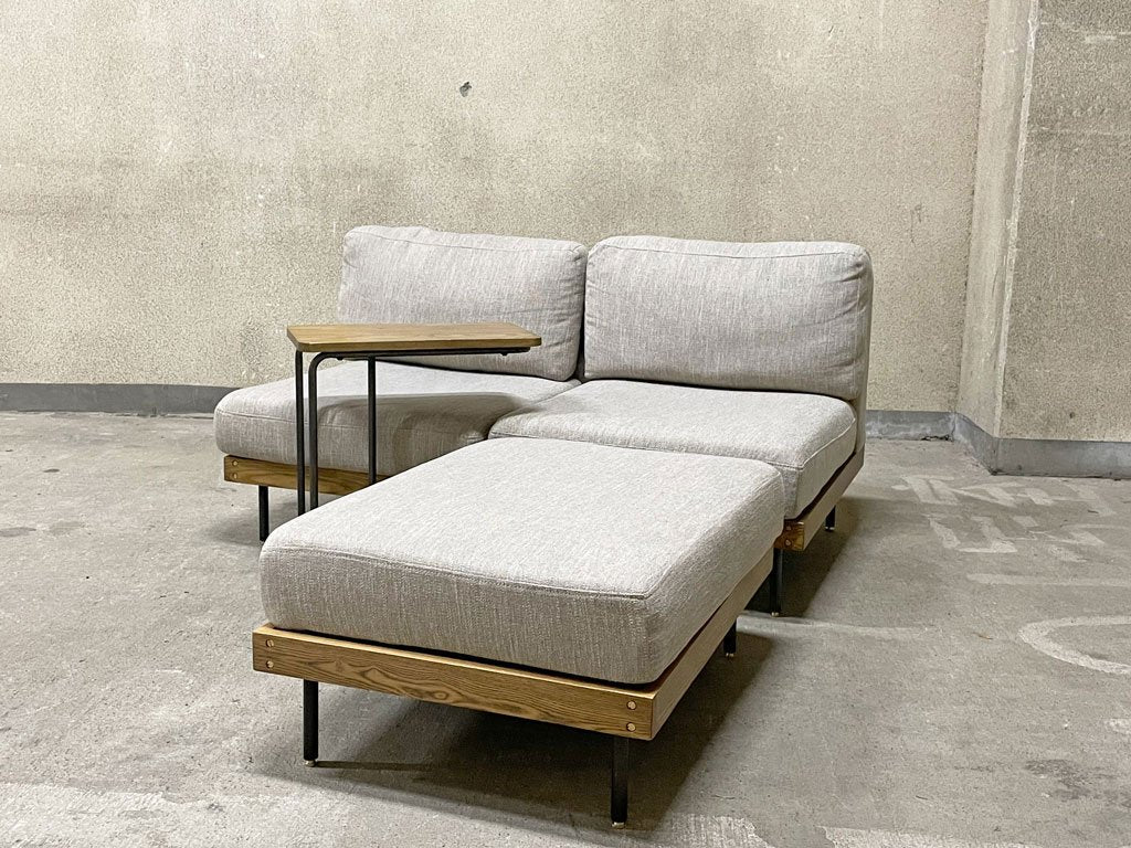 ジャーナルスタンダードファニチャー journal standard Furniture リル オットマン スツール LILLE Ottoman カバーリング 美品 〓