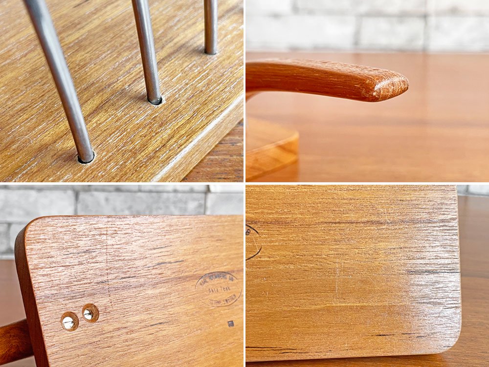 カール・ホルンベリ Karl Holmberg チーク材 トーストスタンド 持ち手付き スウェーデン ビンテージ 北欧雑貨 ●