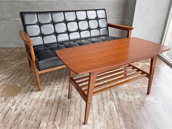カリモク60 karimoku60 Kチェア 2シーター ソファ スタンダードブラック 60's レトロモダン ジャパニーズミッドセンチュリー ♪