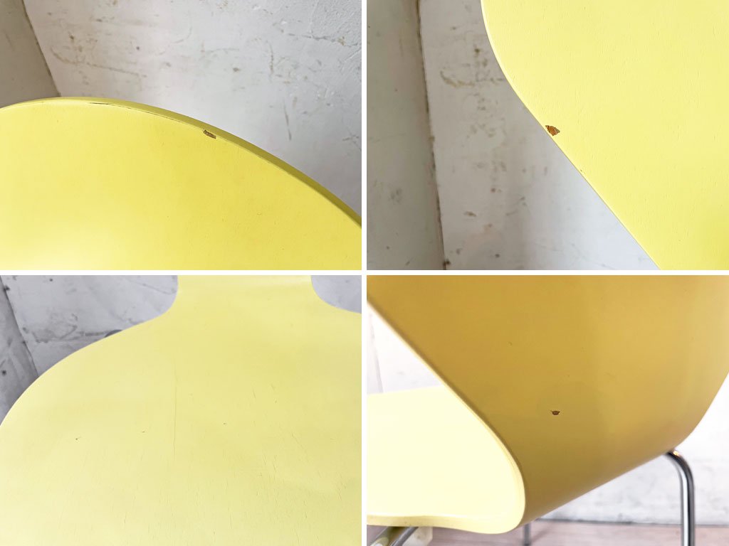 ダネルカ danerka ロンド Rond ダイニングチェア スタッキングチェア エリック・オーレ・ヨルゲンセン ビーチ材 クリームイエロー デンマーク 2脚セット ★